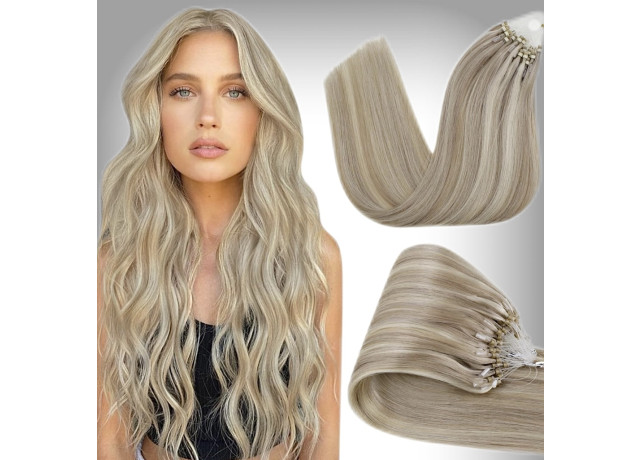 Extensii Microring Russian Hair Balayage #19/Silver